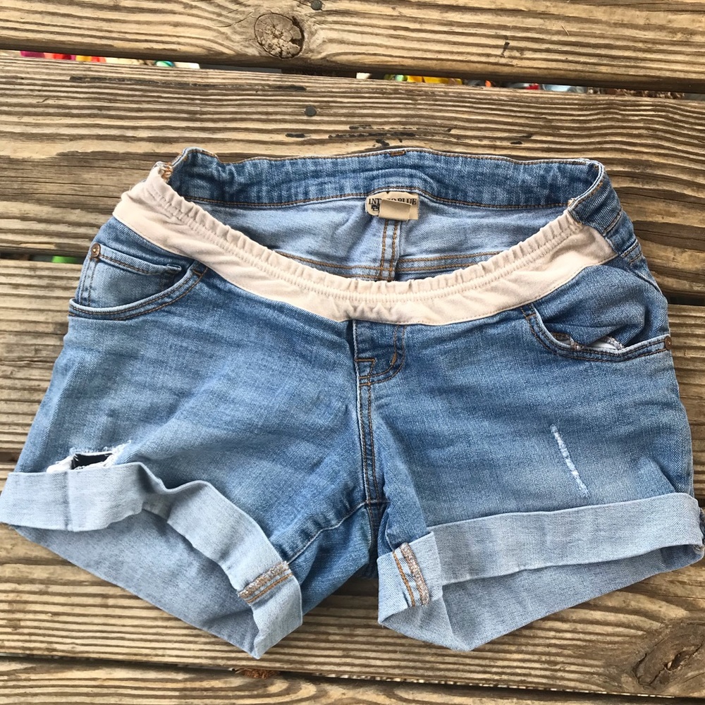 Motherhood maternity jean shorts, xs